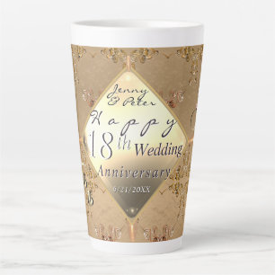 18de Kat-Oog Huwelijksjubileum Latte Mok