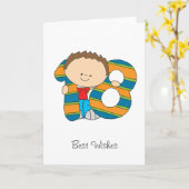 18de Verjaardag - de kaart van Groeten - Jongen (Gele Bloem)