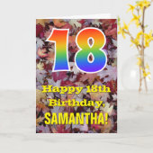 18de Verjaardag; De rustieke Bladeren van de Kaart (Gele Bloem)