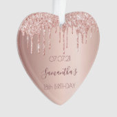 18e 18 verjaardag decoratie roze goud glans (voorkant)