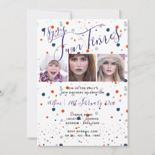 18e 21e 30e verjaardag van de VN-viering Kaart (Voorkant)