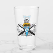 18e Abn. Corps Recondo Beer Glass Glas (Achterkant)