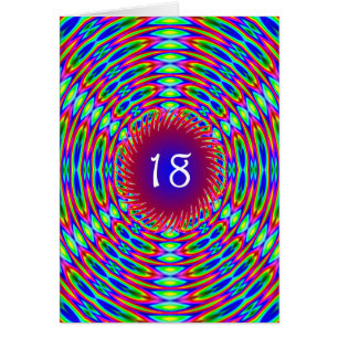 18e Abstracte Trippy Swirls op geboortedag