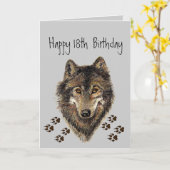 18e, achttien, vogelwolf, wolven, dieren kaart (Gele Bloem)