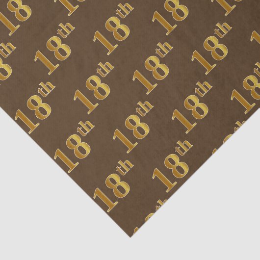 18e (achttiende) gebeurtenis bruin, Faux Gold Tissuepapier (Detail)