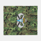 18e Airborne Corps Recondo Camo Fleece Blanket (Voorkant (Horizontaal))