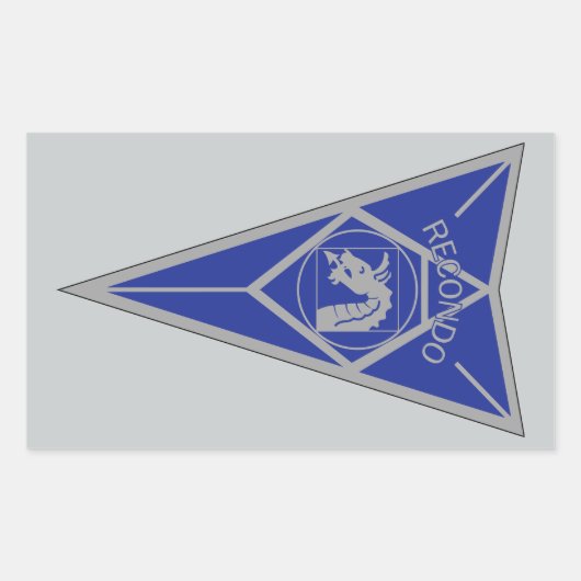 18e Airborne Recondo - Fort Bragg - Infanterieblau Rechthoekige Sticker (Voorkant)