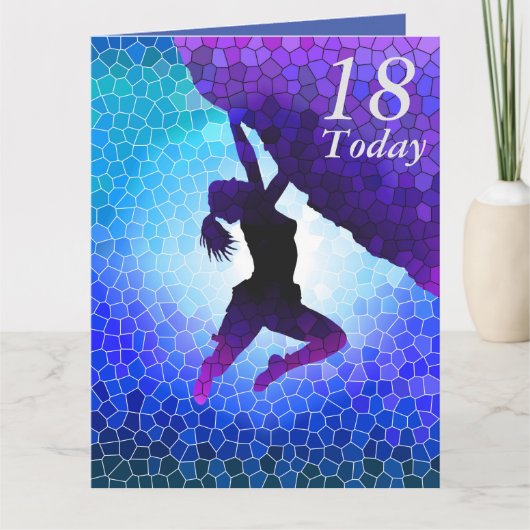 18e 'Birthday bouldering'-kaart Kaart (Voorkant)