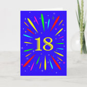 18e 'Birthday Explosion'-Kaart Kaart (Voorkant)
