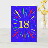 18e 'Birthday Explosion'-Kaart Kaart (Gele Bloem)