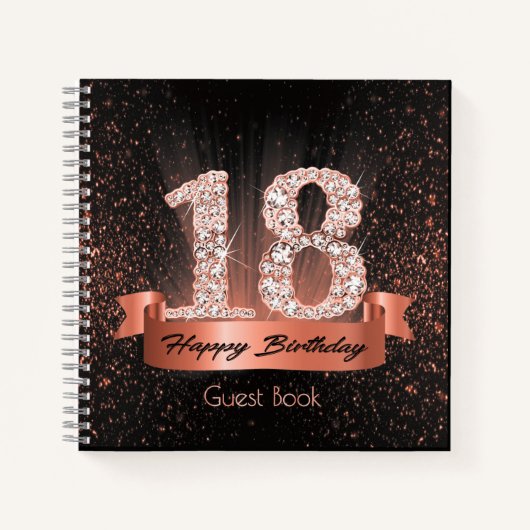 18e Birthday Guest Book Notitieboek (Voorkant)
