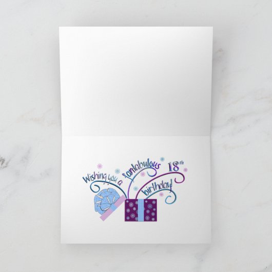 18e Birthday kaart (Binnen)