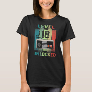 18e Birthday Level 18 Onvergrendelde videoband 18  T-shirt