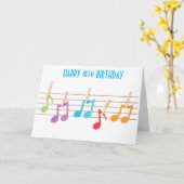 **18e BIRTHDAY** MUSISCHE NOTEN BIRTHDAY WISSEN Kaart (Gele Bloem)