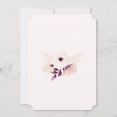 18e Birthday Paars & Turquoise Waterverf Flower Kaart (Achterkant)