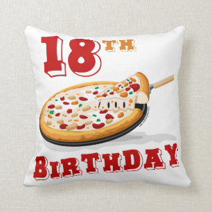18e Birthday Pizza Party Kussen