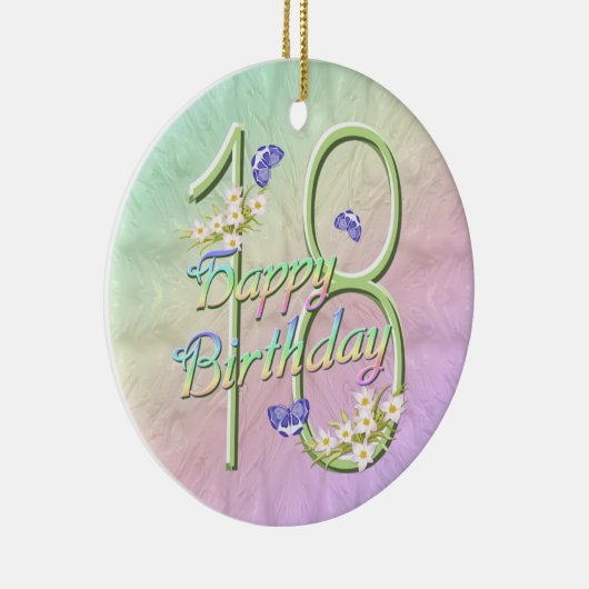 18e Birthday Rainbow Keepomwille Ornament (Rechts)