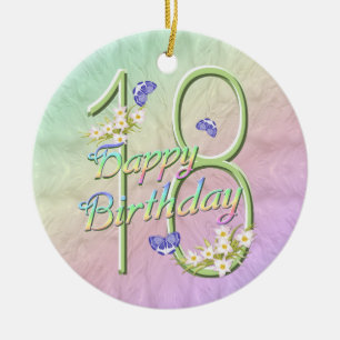 18e Birthday Rainbow Keepomwille Ornament
