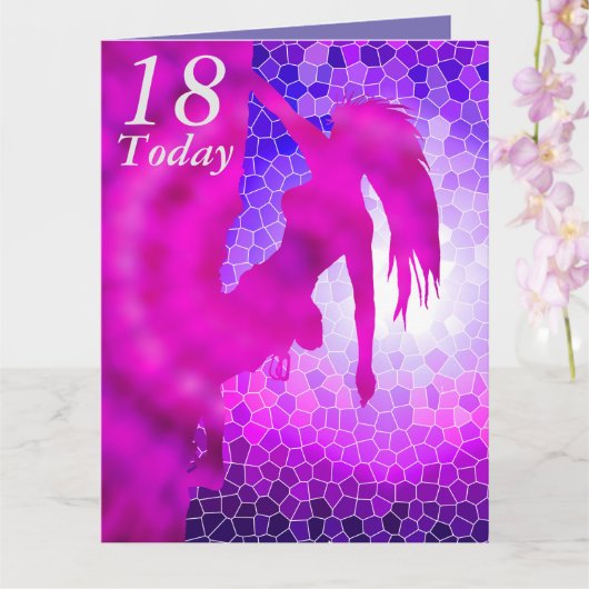 18e 'Birthday rock'-klimkaart Kaart (Orchidee)
