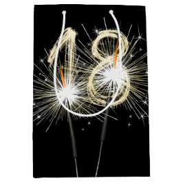 18e 'Birthday'-spaarboekjes op zwart Medium Cadeauzakje