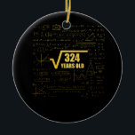 18e Birthday Square Root van 324 18 jaar oud Keramisch Ornament<br><div class="desc">18e Birthday Square Root van 324 18 jaar oude Wiskunde Fun</div>