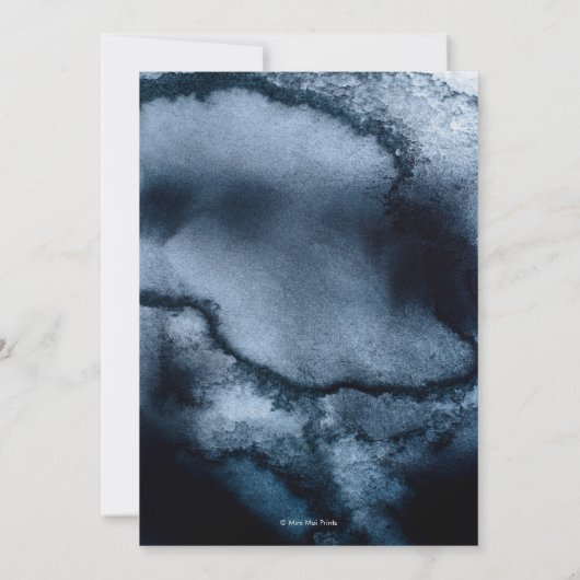 18e Birthday-uitnodiging waterverf en goud Kaart (Achterkant)