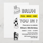 18e Bruh, Jij in Verjaardag Tiener Jongen Grappig Kaart (Voorkant / Achterkant)