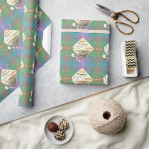 18e bruiloft Jubileum Acquamarine Cadeaupapier