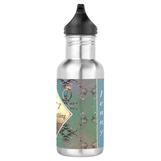 18e bruiloft Jubileum Acquamarine Kleur Waterfles (Rechts)