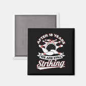 18e bruiloft Jubileum bowling opvallend 18 jaar Magneet (Voorkant / Achterkant)