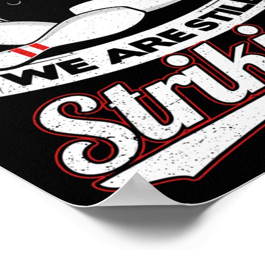 18e bruiloft Jubileum bowling opvallend 18 jaar Poster (Hoek)