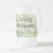 18e bruiloft Jubileum man Matglas Bierpul (Voorkant rechts)