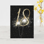 18e bruiloft-sparklers kaart (Gele Bloem)