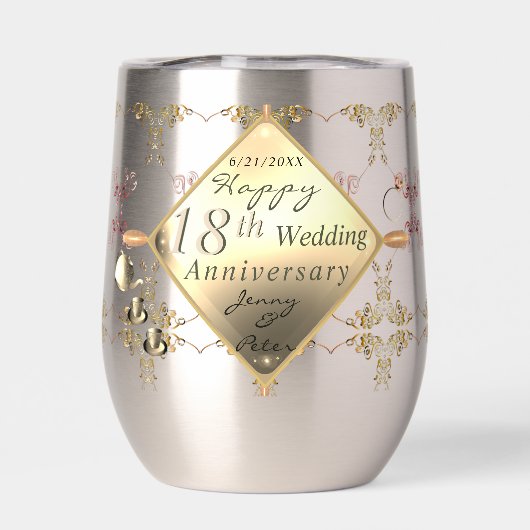 18e Cat's Eye bruiloft Jubileum (Achterkant)