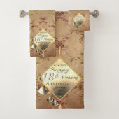 18e Cat's Eye bruiloft Jubileum Bad Handdoek (Insitu)