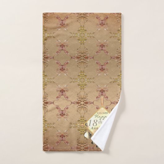 18e Cat's Eye bruiloft Jubileum Bad Handdoek (Handdoek)