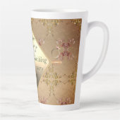 18e Cat's Eye bruiloft Jubileum Latte Mok (Rechts)