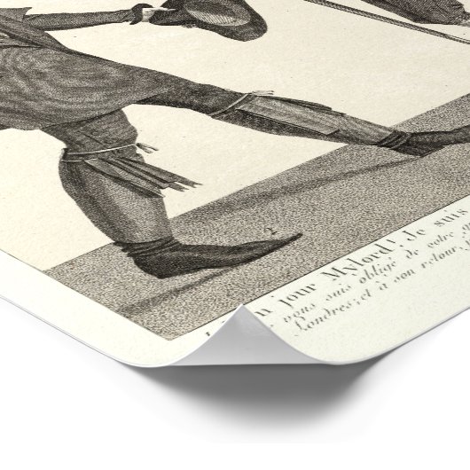 18e cent-satire over diplomatie Reactie onkroybaar Poster (Hoek)