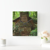 18e eeuw Cherokee Native American Cabin Vierkante Klok (Huis)
