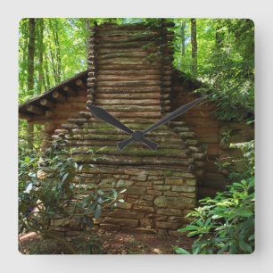 18e eeuw Cherokee Native American Cabin Vierkante Klok