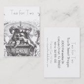 18e eeuw Cherub Rococo Visitekaartje (Voorkant / Achterkant)