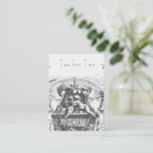 18e eeuw Cherub Rococo Visitekaartje (Staand voorkant)