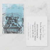 18e eeuw Cherub Rococo Visitekaartje (Voorkant / Achterkant)