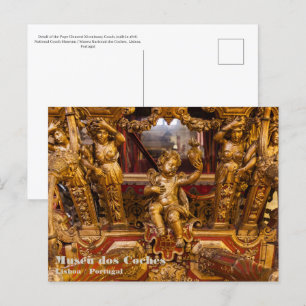 18e eeuw: detail van de coach. Museum van de Coche Briefkaart