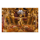 18e eeuw: detail van de coach. Museum van de Coche Foto Afdruk (Voorkant)