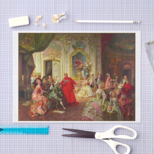 18e eeuw Elegant Verzamelmotief Decoupage Tissuepapier (Craft)