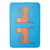 18e eeuw Engelse Primitieve Leeuw Badmat (Voorkant Verticaal)