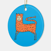 18e eeuw Engelse Primitieve Leeuw Keramisch Ornament (Links)