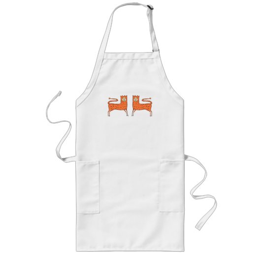 18e eeuw Engelse Primitieve Leeuw Lang Schort (Voorkant)