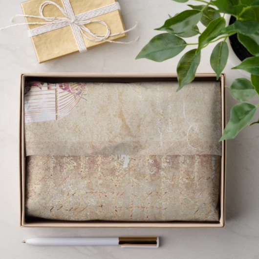 18e eeuw Ephemera Frans Tissuepapier (Geschenk)